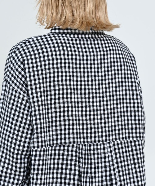 LUPILIEN（ルピリアン）の「【LUPILIEN】ネルバンドカラーシャツワンピース（ワンピース・レディース・ブラック/オフホワイト/グリーン・FREE）」の11枚目の写真