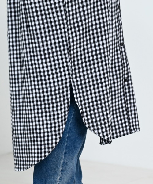 LUPILIEN（ルピリアン）の「【LUPILIEN】ネルバンドカラーシャツワンピース（ワンピース・レディース・ブラック/オフホワイト/グリーン・FREE）」の13枚目の写真