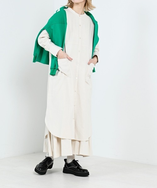 LUPILIEN（ルピリアン）の「【LUPILIEN】ネルバンドカラーシャツワンピース（ワンピース・レディース・ブラック/オフホワイト/グリーン・FREE）」の15枚目の写真