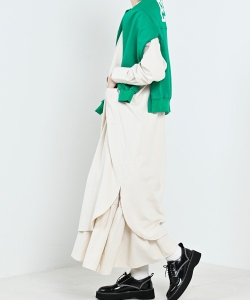 LUPILIEN（ルピリアン）の「【LUPILIEN】ネルバンドカラーシャツワンピース（ワンピース・レディース・ブラック/オフホワイト/グリーン・FREE）」の18枚目の写真