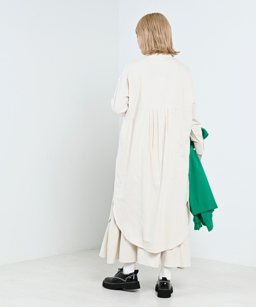 LUPILIEN（ルピリアン）の「【LUPILIEN】ネルバンドカラーシャツワンピース（ワンピース・レディース・ブラック/オフホワイト/グリーン・FREE）」の20枚目の写真