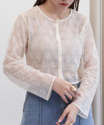 シアーレースカーディガン