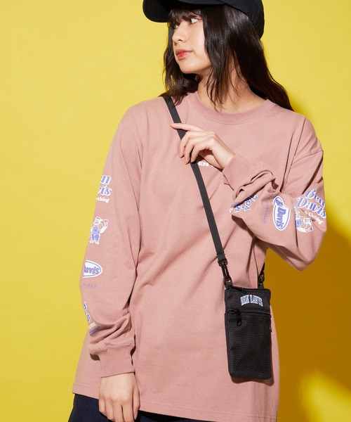 BEN DAVIS(ベンデイビス)の「【BEN DAVIS/ベンデイビス】フロントメッシュポケット付き ミニネックポーチ ショルダーバッグ ロゴ刺繍(ショルダーバッグ・メンズ・グリーン/レッド・FREE)」の8枚目の写真