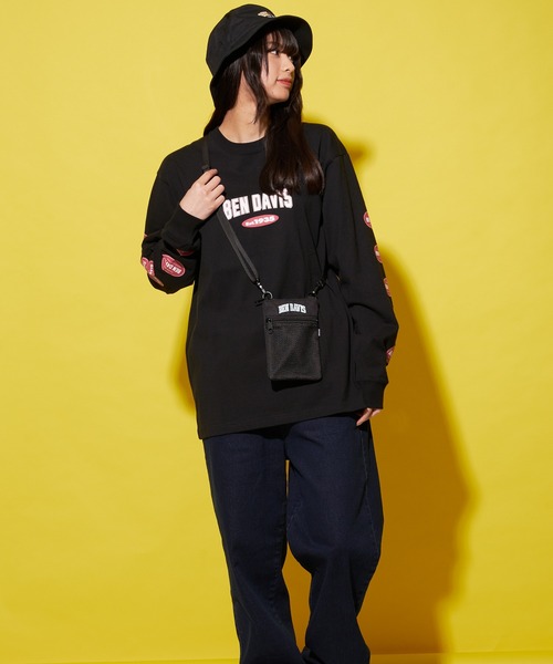 BEN DAVIS(ベンデイビス)の「【BEN DAVIS/ベンデイビス】フロントメッシュポケット付き ミニネックポーチ ショルダーバッグ ロゴ刺繍(ショルダーバッグ・メンズ・グリーン/レッド・FREE)」の15枚目の写真