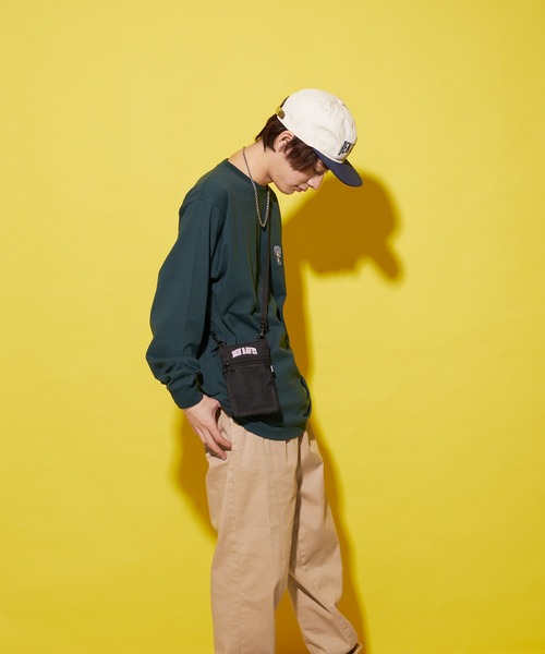 BEN DAVIS(ベンデイビス)の「【BEN DAVIS/ベンデイビス】フロントメッシュポケット付き ミニネックポーチ ショルダーバッグ ロゴ刺繍(ショルダーバッグ・メンズ・グリーン/レッド・FREE)」の21枚目の写真