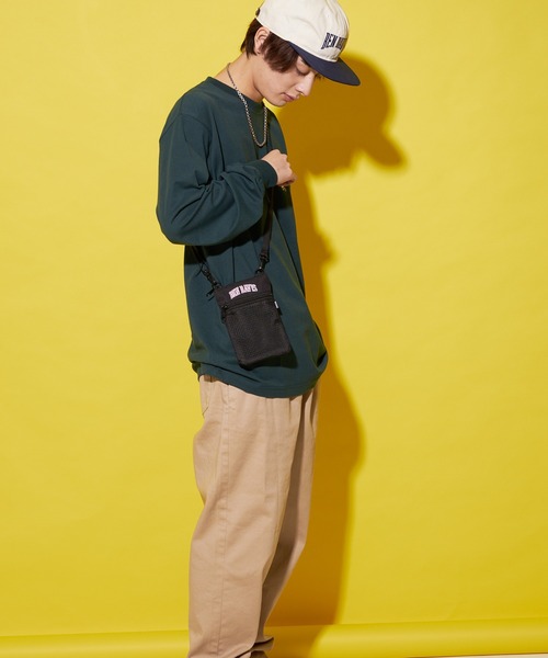 BEN DAVIS(ベンデイビス)の「【BEN DAVIS/ベンデイビス】フロントメッシュポケット付き ミニネックポーチ ショルダーバッグ ロゴ刺繍(ショルダーバッグ・メンズ・グリーン/レッド・FREE)」の22枚目の写真