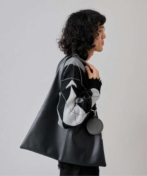 CPCM（シーピーシーエム）の「コインケース付きマルシェバッグ（トートバッグ・メンズ・ブラウン/ブラック・FREE）」の3枚目の写真