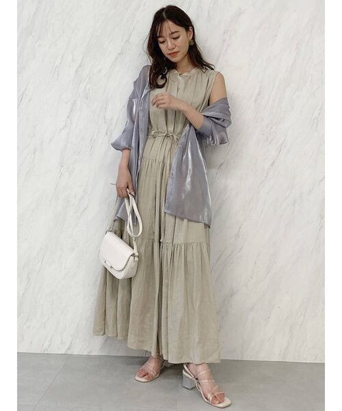 dazzlin(ダズリン)の「ブライトシャツ(シャツ/ブラウス・レディース・パープル/オフホワイト/グリーン・FREE)」の7枚目の写真