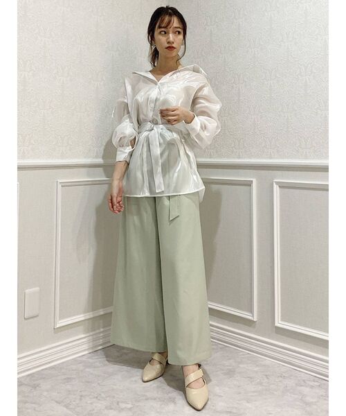 dazzlin(ダズリン)の「ブライトシャツ(シャツ/ブラウス・レディース・パープル/オフホワイト/グリーン・FREE)」の12枚目の写真