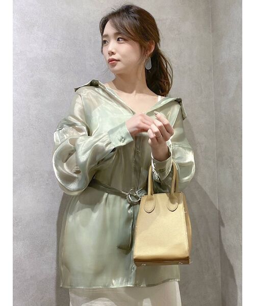 dazzlin(ダズリン)の「ブライトシャツ(シャツ/ブラウス・レディース・パープル/オフホワイト/グリーン・FREE)」の14枚目の写真