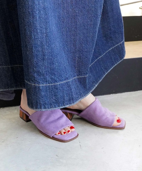 _fot ウッドヒールミュール _fot フォート 「wood heel mules_square □」 - WEEKENDER SHOP