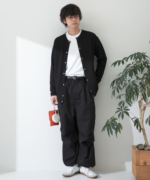 SENSE OF PLACE by URBAN RESEARCH(センスオブプレイスバイアーバンリサーチ)の「『ユニセックス』ツイルポンチクルーネックカーディガン(カーディガン/ボレロ・メンズ・アイボリー/ブラック/グリーン/ネイビー・MEDIUM/LARGE)」の20枚目の写真