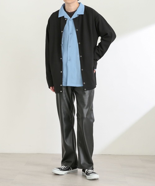 SENSE OF PLACE by URBAN RESEARCH(センスオブプレイスバイアーバンリサーチ)の「『ユニセックス』ツイルポンチクルーネックカーディガン(カーディガン/ボレロ・メンズ・アイボリー/ブラック/グリーン/ネイビー・MEDIUM/LARGE)」の13枚目の写真