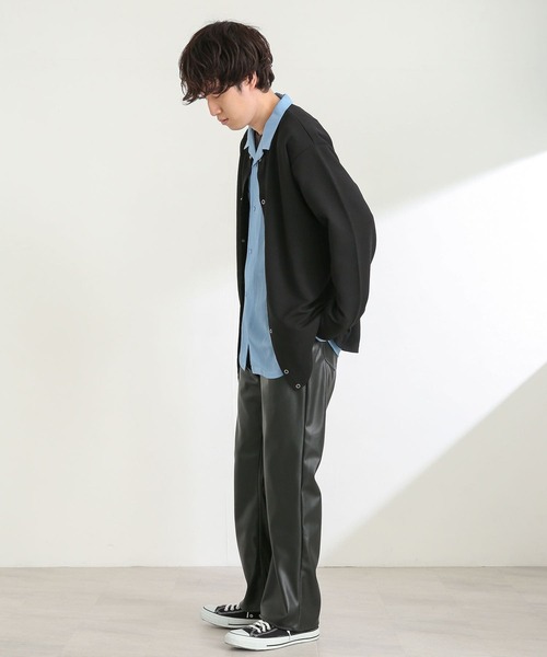 SENSE OF PLACE by URBAN RESEARCH(センスオブプレイスバイアーバンリサーチ)の「『ユニセックス』ツイルポンチクルーネックカーディガン(カーディガン/ボレロ・メンズ・アイボリー/ブラック/グリーン/ネイビー・MEDIUM/LARGE)」の12枚目の写真