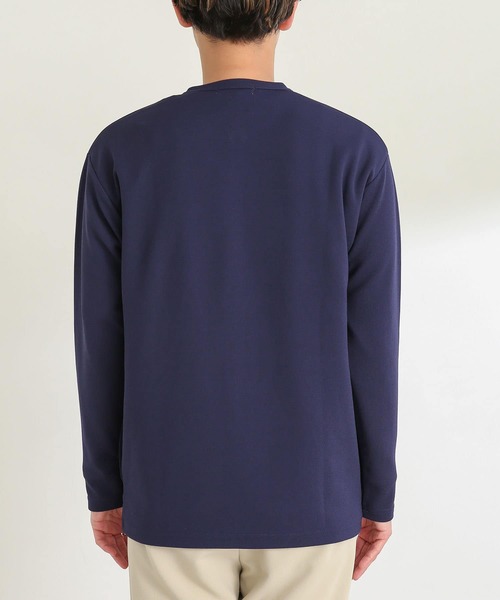 SENSE OF PLACE by URBAN RESEARCH(センスオブプレイスバイアーバンリサーチ)の「『ユニセックス』ツイルポンチクルーネックカーディガン(カーディガン/ボレロ・メンズ・アイボリー/ブラック/グリーン/ネイビー・MEDIUM/LARGE)」の8枚目の写真