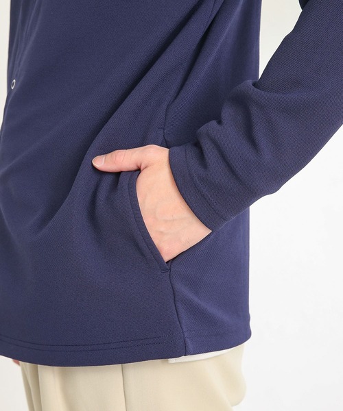 SENSE OF PLACE by URBAN RESEARCH(センスオブプレイスバイアーバンリサーチ)の「『ユニセックス』ツイルポンチクルーネックカーディガン(カーディガン/ボレロ・メンズ・アイボリー/ブラック/グリーン/ネイビー・MEDIUM/LARGE)」の7枚目の写真