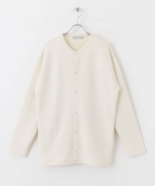 SENSE OF PLACE by URBAN RESEARCH(センスオブプレイスバイアーバンリサーチ)の「『ユニセックス』ツイルポンチクルーネックカーディガン(カーディガン/ボレロ・メンズ・アイボリー/ブラック/グリーン/ネイビー・MEDIUM/LARGE)」の5枚目の写真