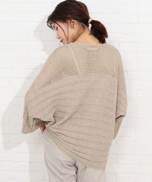 SHOO・LA・RUE(シューラルー)の「◆ブークレメッシュ切り替えニットプルオーバー(ニット/セーター・レディース・ホワイト系/ピンク系/サンドベージュ/ブラック・00)」の12枚目の写真