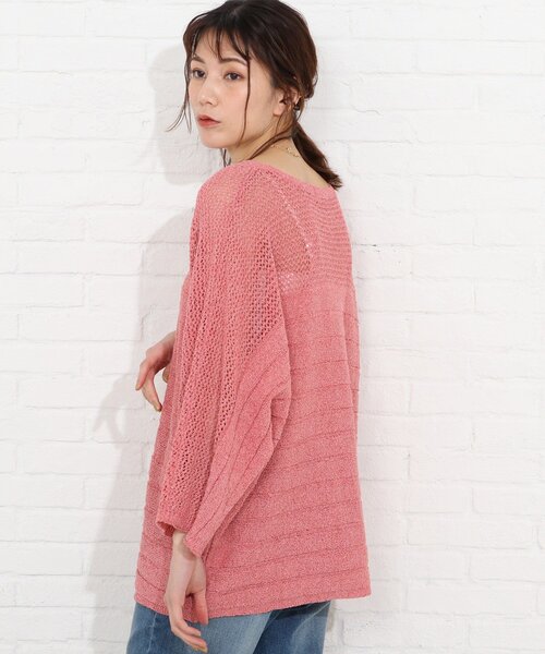 SHOO・LA・RUE(シューラルー)の「◆ブークレメッシュ切り替えニットプルオーバー(ニット/セーター・レディース・ホワイト系/ピンク系/サンドベージュ/ブラック・00)」の16枚目の写真