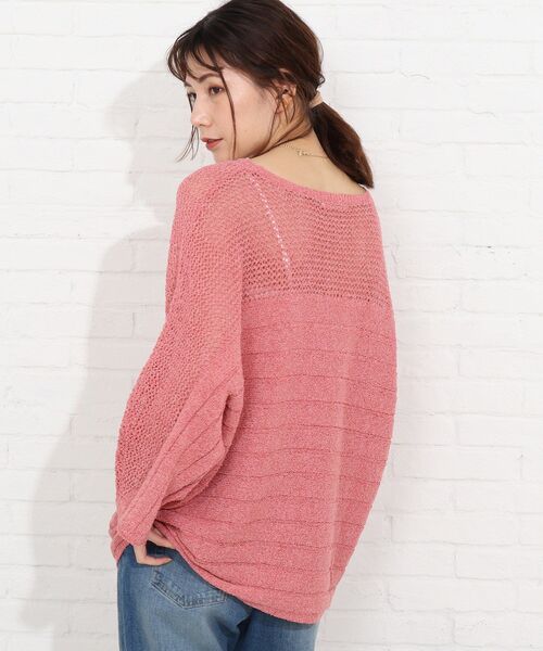 SHOO・LA・RUE(シューラルー)の「◆ブークレメッシュ切り替えニットプルオーバー(ニット/セーター・レディース・ホワイト系/ピンク系/サンドベージュ/ブラック・00)」の17枚目の写真