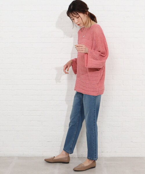 SHOO・LA・RUE(シューラルー)の「◆ブークレメッシュ切り替えニットプルオーバー(ニット/セーター・レディース・ホワイト系/ピンク系/サンドベージュ/ブラック・00)」の19枚目の写真