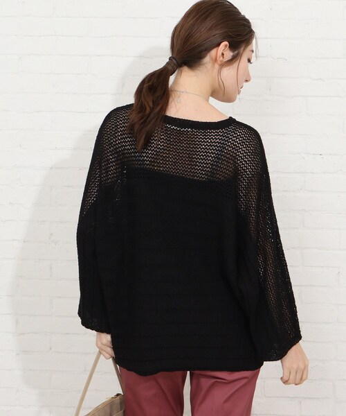 SHOO・LA・RUE(シューラルー)の「◆ブークレメッシュ切り替えニットプルオーバー(ニット/セーター・レディース・ホワイト系/ピンク系/サンドベージュ/ブラック・00)」の22枚目の写真