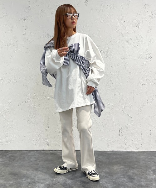 apres jour mignon(アプレジュールミニョン)の「カットオフリブパンツ【ZOZOTOWN限定アイテム】(その他パンツ・レディース・アイボリー/グリーン/ピンク/オレンジ/ブラック・SMALL/MEDIUM/X-LARGE)」の10枚目の写真