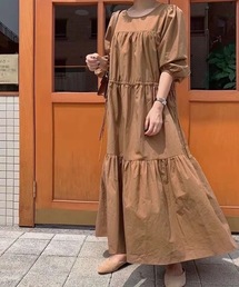 ロングティアードワンピース