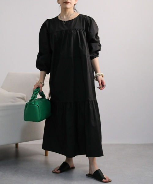 sakishimatokyo（サキシマトーキョー）の「ロングティアードワンピース（ワンピース・レディース・ブラック/ブルー/キャメル・FREE）」の15枚目の写真