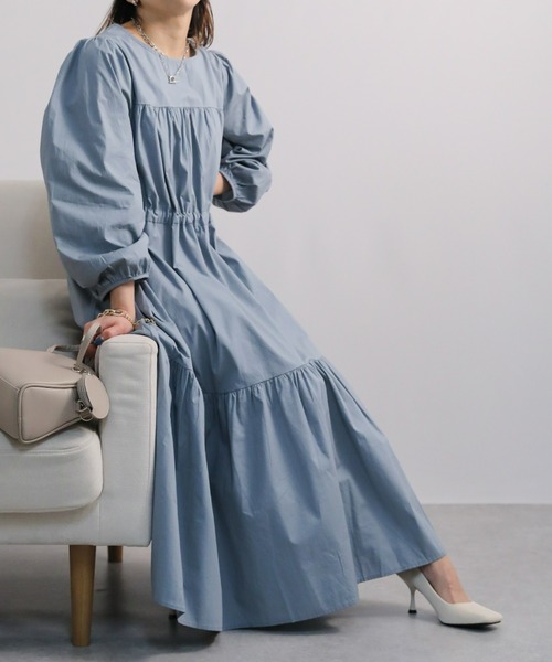 sakishimatokyo（サキシマトーキョー）の「ロングティアードワンピース（ワンピース・レディース・ブラック/ブルー/キャメル・FREE）」の13枚目の写真