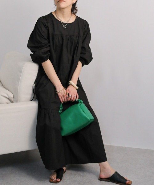 sakishimatokyo（サキシマトーキョー）の「ロングティアードワンピース（ワンピース・レディース・ブラック/ブルー/キャメル・FREE）」の7枚目の写真