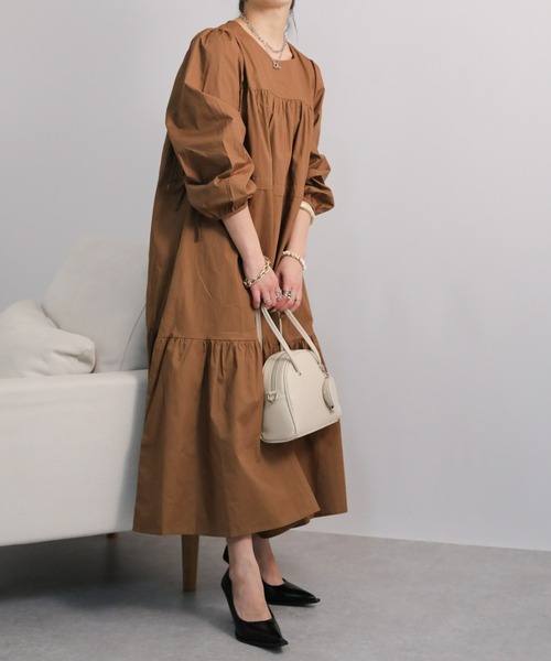 sakishimatokyo（サキシマトーキョー）の「ロングティアードワンピース（ワンピース・レディース・ブラック/ブルー/キャメル・FREE）」の18枚目の写真