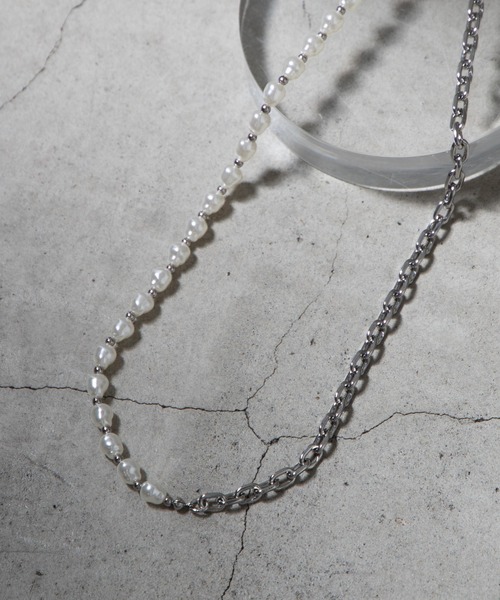 WEGO（ウィゴー）の「WEGO/チェーンミックスパールネックレス（ネックレス・メンズ・その他1/その他2/その他3・FREE）」の5枚目の写真