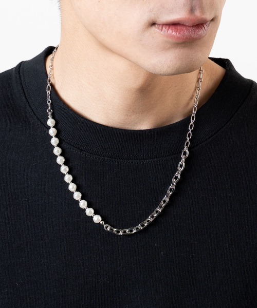 WEGO（ウィゴー）の「WEGO/チェーンミックスパールネックレス（ネックレス・メンズ・その他1/その他2/その他3・FREE）」の7枚目の写真