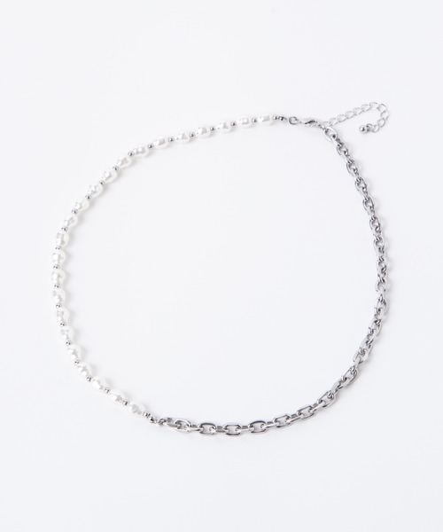 WEGO（ウィゴー）の「WEGO/チェーンミックスパールネックレス（ネックレス・メンズ・その他1/その他2/その他3・FREE）」の4枚目の写真