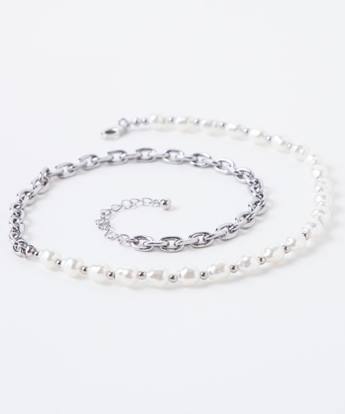 WEGO（ウィゴー）の「WEGO/チェーンミックスパールネックレス（ネックレス・メンズ・その他1/その他2/その他3・FREE）」の16枚目の写真