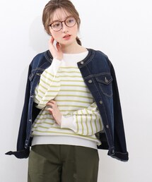 DRESKIP | ガーター切り替えボタン付きニット(ニット/セーター)