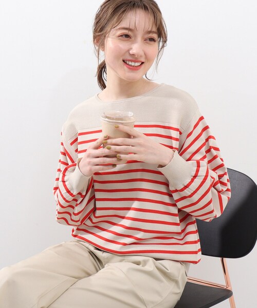 DRESKIP（ドレスキップ）の「◆ガーター切り替えボタン付きニット（ニット/セーター・レディース・ブラック系2/ライトイエロー系3/ベージュ系その他2/ワイン系4・02/03/04）」の18枚目の写真