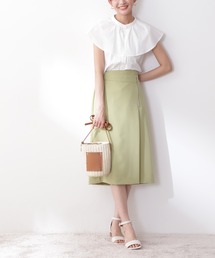 N.（N. Natural Beauty Basic） | 【S Size Line】◆サイドＺＩＰダブルクロスタイトスカート(スカート)