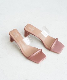 ROPE' PICNIC | クリアアッパーウエイブトゥペイントヒールミュール(サンダル)
