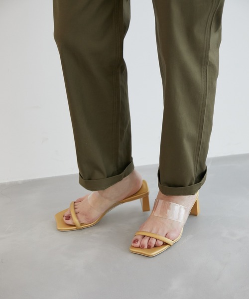 セール】【販売停止】クリアアッパーウエイブトゥペイントヒール