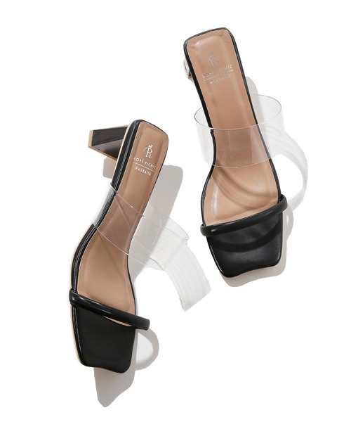 セール】【販売停止】クリアアッパーウエイブトゥペイントヒール