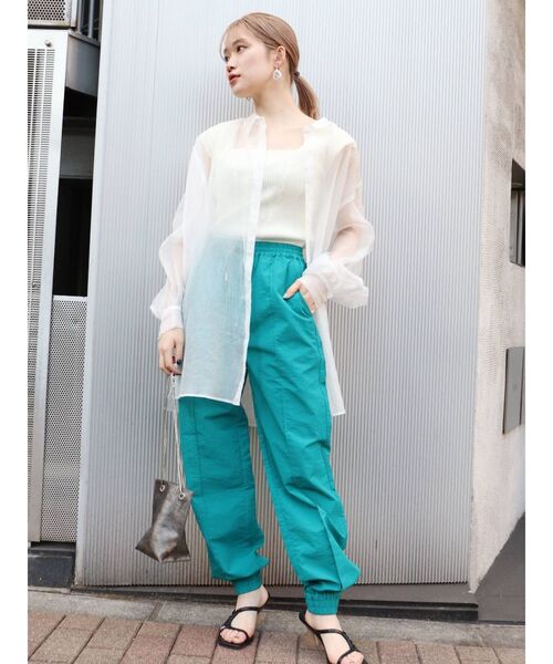 MURUA(ムルーア)の「ワッシャーナイロンパンツ(カーゴパンツ・レディース・ダークグレー/オレンジ/グリーン/ベージュ・FREE)」の16枚目の写真