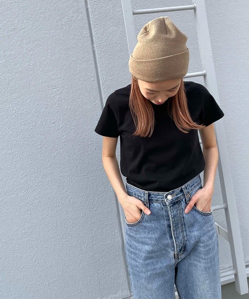 CANAL JEAN(キャナルジーン)の「El mar(エルマール) アクリルカラーニット帽(ニットキャップ/ビーニー・レディース・ホワイト/ブラック/ベージュ/ネイビー/イエロー・ONE SIZE)」の4枚目の写真