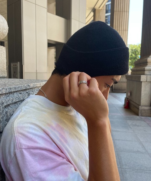 CANAL JEAN(キャナルジーン)の「El mar(エルマール) アクリルカラーニット帽(ニットキャップ/ビーニー・レディース・ホワイト/ブラック/ベージュ/ネイビー/イエロー・ONE SIZE)」の3枚目の写真