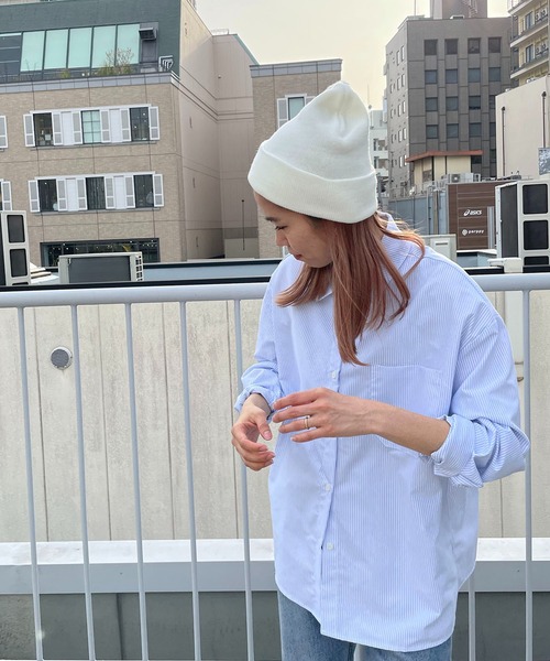 CANAL JEAN(キャナルジーン)の「El mar(エルマール) アクリルカラーニット帽(ニットキャップ/ビーニー・レディース・ホワイト/ブラック/ベージュ/ネイビー/イエロー・ONE SIZE)」の8枚目の写真