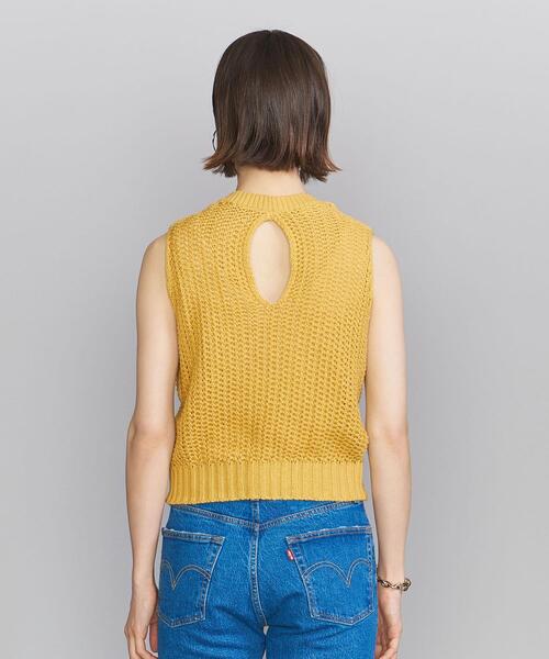 BEAUTY&YOUTH UNITED ARROWS(ビューティーアンドユースユナイテッドアローズ)の「BY 麻コットン ノースリーブ ニット -ウォッシャブル-(ニット/セーター・レディース・オフホワイト/ブラック/イエロー・FREE)」の13枚目の写真