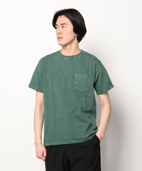 Good On（グッドオン）の「グッドオン Good On S/S POCKET TEE（Tシャツ/カットソー・メンズ・ダークグリーン/ベージュ・L/S/M/LL）」の2枚目の写真