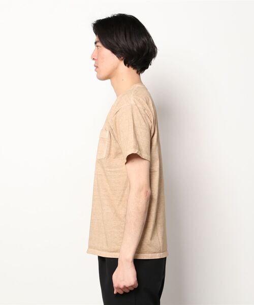 Good On（グッドオン）の「グッドオン Good On S/S POCKET TEE（Tシャツ/カットソー・メンズ・ダークグリーン/ベージュ・L/S/M/LL）」の3枚目の写真