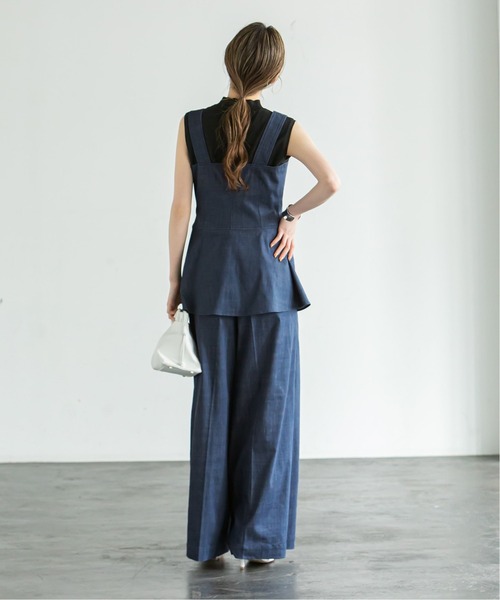 Noble（ノーブル）の「スラブデニムバギーパンツ（その他パンツ・レディース・ブルー/サックスブルー/ホワイト・38/36）」の9枚目の写真